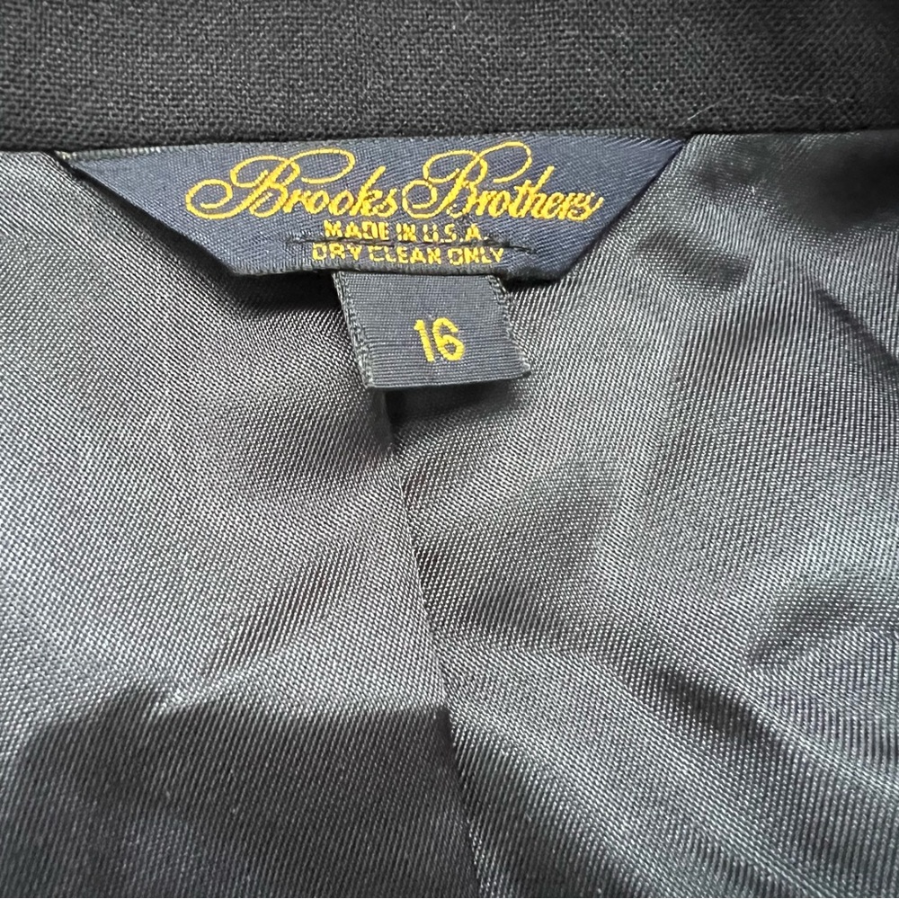 Brooks Brothers Black Double Breasted Blazer Gold Buttons - Picture 7 of 8